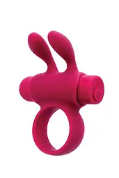 Ерекційне віброкільце S Pleasures Premium Rabbit Ring рожеве, зі знімною віброкулею та вушками