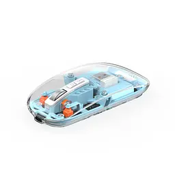 Маніпулятор миша бездротова WIWU Crystal Magnetic Wirless Mouse WM105 (Dual-bluetooth +2.4G three-mode) синій - мініатюра 3