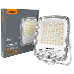 LED прожектор Videx F5 50W 3000-5000-6500K 230V білий (VL-F5-050CW) 