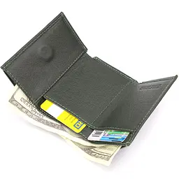 Жіночий мініатюрний гаманець із натуральної шкіри ST Leather 23083 зелений - мініатюра 7
