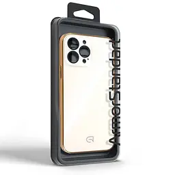 Чехол-накладка для Apple iPhone 13 Pro Max, Replica MagSafe, золотой, противоударный защитный чехол с магнитным кольцом MagSafe, защита всего корпуса, TPU+PC, зеркальный, выступающий бортик вокруг экрана, ArmorStandart (ARM76189) - мініатюра 5