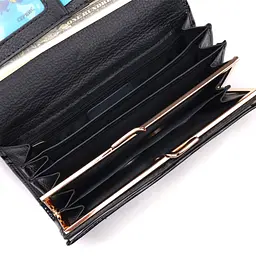 Лаковий жіночий гаманець з візитницею ST Leather 19403 чорний - мініатюра 10