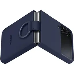 Оригінальний силіконовий чохол із кільцем Samsung для Galaxy Z Flip4 Silicone Cover with Ring Navy EF-PF721TNEGUA - мініатюра 6
