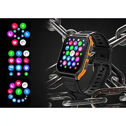 Смарт-годинник COLMi Tank P73 Black-Orange (KTK0001CP73BLO) - мініатюра 5