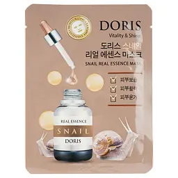 Маска для лица Jigott Doris Snail Real Essence Mask Муцин улитки, 25 мл