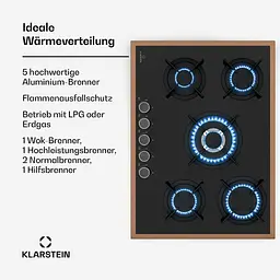 Варильна поверхня газова Klarstein Klarstein Lumiflame (10046710) - мініатюра 3