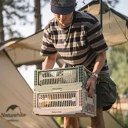 Туристичний складний контейнер Naturehike NH21SNX06 17л (Сірий) - мініатюра 3