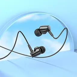 Дротові навушники Hoco M116 Benevolent універсальні earphones with microphone, 1.2m, 3.5mm, black - мініатюра 5