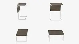 Стіл журнальний приставний Террі Комбо Ferrum-decor 345x662x440 Білий метал ДСП Дуб Сонома Трюфель 16 мм (FRD-105147) - мініатюра 7