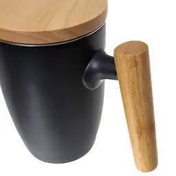Чашка-заварник Wooden Brew Mug Light чорна, 450 мл - мініатюра 4