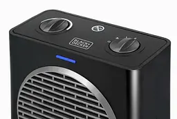 Тепловентилятор BLACK+DECKER 2,0 кВт, площа обігріву 15 кв.м., настільний, чорний (BXSH2003E) - мініатюра 2
