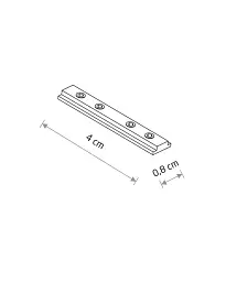 З'єднувальна пластина магнітного треку Nowodvorski 11726 NANO-LVM Track Buckle IP20 чорна - мініатюра 2