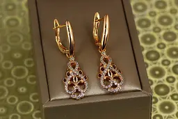 Сережки Xuping Jewelry підвіски Антиквар 4 см золотисті