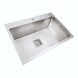 Кухонна мийка Platinum Handmade НSB з нержавіючої сталі 3 мм прямокутна 65x45x23 см (000037020) - мініатюра 2