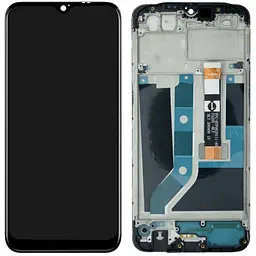 Дисплей Oppo A12 /A12s чорний, з чорним шлейфом, оригінал PRC, з рамкою
