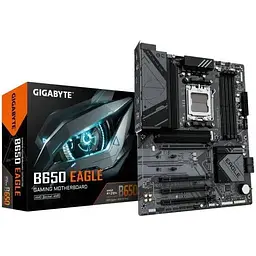 Материнська плата Gigabyte AM5 B650 EAGLE, B650, 4xDDR5, Int.Video (CPU), 4xSATA3, 3xM.2, 1xPCI-E 4.0 x16, 3xPCI-E 3.0 x16, Realtek 7.1, Realtek GbE, 4xUSB3.2/8xUSB2.0, HDMI/DP, ATX - мініатюра 2
