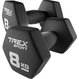 Гантелі для фітнесу неопренові TREX Sport TX-080VD 2x8кг
