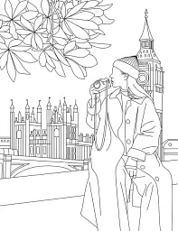 Розмальовка #Girls#Fashion#Travel - мініатюра 4