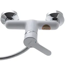 Змішувач для душу Ibergrif Square M12022W IB0032, Білий матовий - мініатюра 4