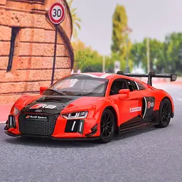 Колекційна металева модель автомобіля Автопром Audi R8 LMS з інерцією, світлом та звуком 1:24 - мініатюра 7