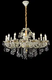 Люстра свічка LED Splendid Ray L05241/16+2P, 18 ламп, E14, біла/золота/коричнева, сучасний стиль для дому - мініатюра 4