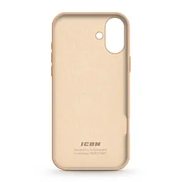 Силиконовый чехол для Apple iPhone 16 Plus, ICON2 Case, золотой, противоударный, панель, защита всего корпуса, матовая поверхность Soft Touch, выступает над дисплеем, совместим с защитными стеклами и пленками, с микрофиброй, ArmorStandart (ARM79631) - мініатюра 2