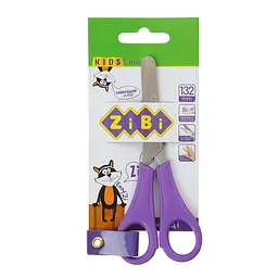 Ножиці дитячі для шульги Zibi 132мм фіолетові ZB.5018-07 KIDS Line (4823078932167)