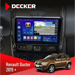 Штатна магнітола Renault Duster 2015-2022 Decker D9-009 4x64, DSP, 4G, 2k Decker (НФ-00008384)