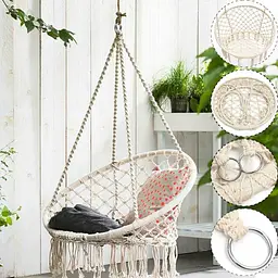 Садова гойдалка-гамак GardenLine Beige - мініатюра 8