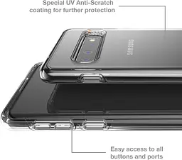 Оригінальний прозорий чохол для Samsung Galaxy S10 Plus (G975) GEAR4 Piccadilly D3O Black Протиударний - мініатюра 3