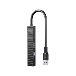 Хаб розгалужувач спідниця XO Hub014A на 3 порти Usb + microSD - мініатюра 2