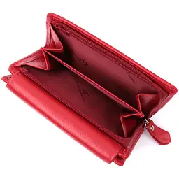 Ідеальний гаманець з монетницею із натуральної шкіри ST Leather 22739 червоний - мініатюра 8