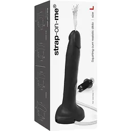 Фалоімітатор, що кінчає Strap-On-Me Squirting Cum Dildo Realistic Black L