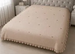 Ковдра полуторна літня з мусліну Colorful Home 21427 150х200 см бежева