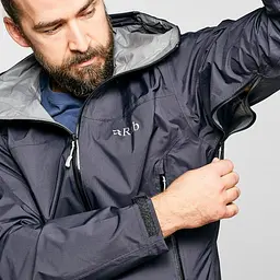 Куртка Rab Downpour Plus Jacket M Чорний - мініатюра 3