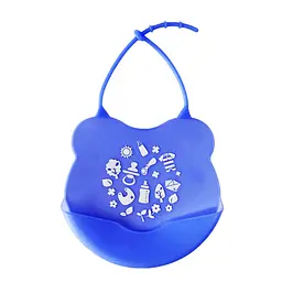Дитячий слинявчик Міні MGZ-0604 Deep-Blue силіконовий