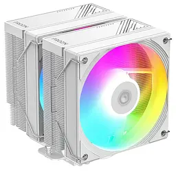 Кулер для процесора ID-Cooling FROZN A620 PRO SE ARGB SNOW, 2x120 мм, 6 теплових трубок, алюміній/мідь, Intel: 1851, 1700, 1200, 115x, AMD: AM4/AM5, 300±200 ~ 2000±10% об/мин, 27.2dB(A) Max, 157х120х142 мм, 2x120mm 4-pin PWM, до 260 Вт