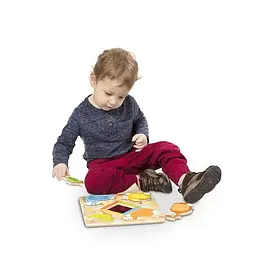 Зеркальный формовой пазл Melissa&Doug Пушистые домашние животные, 4 элемента (MD1898) - миниатюра 3