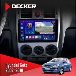 Штатная магнитола Hyundai Getz 2002-2010 Black Decker D9-009 4x64, DSP, 4G, 2k Decker (НФ-00008243)