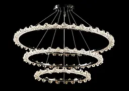 Люстра стельова LED Splendid Ray L115/800+600+400/3, хром, білий, регульована висота, 80 см, сучасний стиль - мініатюра 3