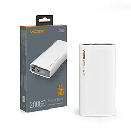 Павербанк 20000mAh VIDEX VPB-320 22.5W White VIDEX (28296-000)
