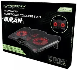 Підставка для ноутбука Esperanza Gaming Notebook Cooling Pad BURAN (EGC102) [70315] - мініатюра 3