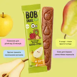 Дитячий снек  Bob Snail Яблуко-Груша 17 г - мініатюра 4