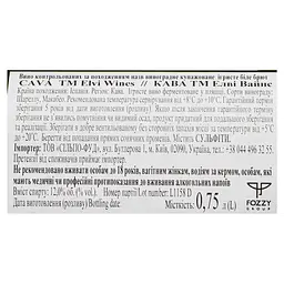 Вино ігристе Elvi Wines Cava Brut, біле, брют, 0,75 л, 11,5% (872780) - мініатюра 5