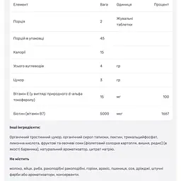 Комплекс для волосся, шкіри і нігтів Natrol смак малини 90 жувальних таблеток - мініатюра 3