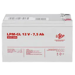 Аккумулятор гелевий LPM-GL 12V - 7.5 Ah - мініатюра 4