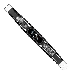 Ремінець вінтажний Carprie для фітнес-браслета Xiaomi Mi Band 5 і 6 Type D Black black - мініатюра 5