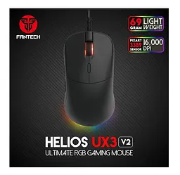 Ігрова миша Fantech UX-3 V2 HELIOS PixArt 3389, 400IPS, 50G, 1600DPI Black - мініатюра 2