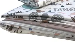 Дитяча постільна білизна "Діно" на коричневому із бавовни 90х120 - мініатюра 3