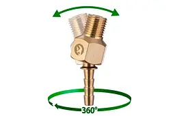 Шарнір поворотний пневматичний Intertool Storm зовнішнє різьблення 1/4" на шланг 6 мм - мініатюра 4